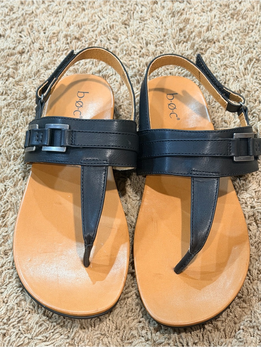 b.o.c. Women's Keegan Slip-On Black Sandals Women’s Size 10 NWOB